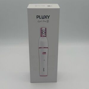 NIB PLUXY Epil Pro 3.0 Women's Face Epilator Metallic Pink and White